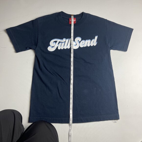 Nelk Boys Full Send Retro Groovy Logo Spellout T-Shirt Mens Sz S Blue - Picture 10 of 16